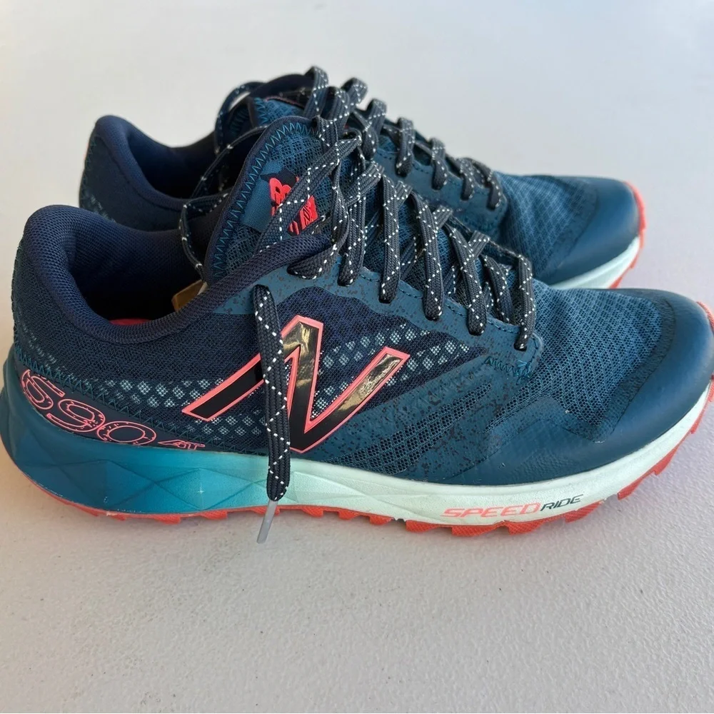 New Balance Women's Navy and Coral Athletic Running Sneakers